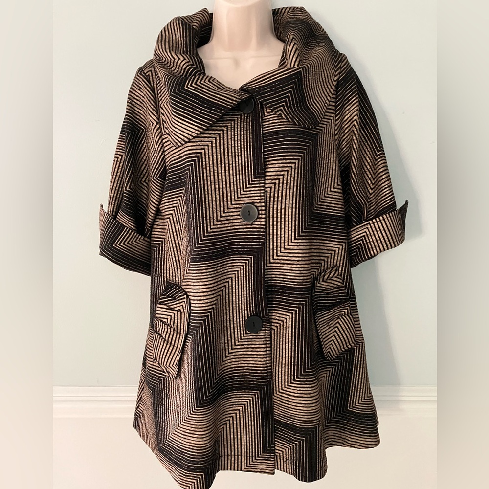 SAINT GIL PARIS metallic jacket baggy classic stylish art to wear Lagenlook